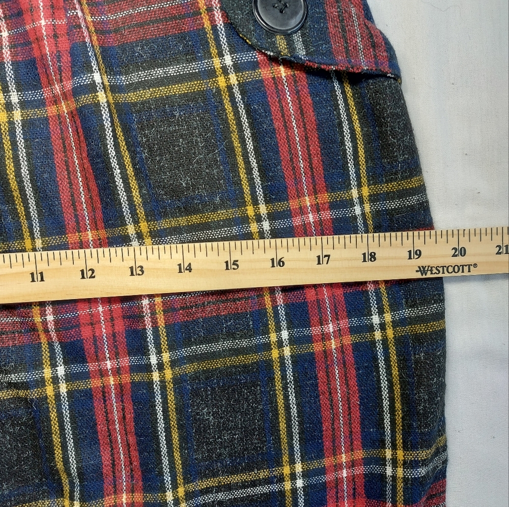 Encore Vintage 80s Plaid Pleated Pencil Maxi Skirt, Medium - Picture 9 of 11